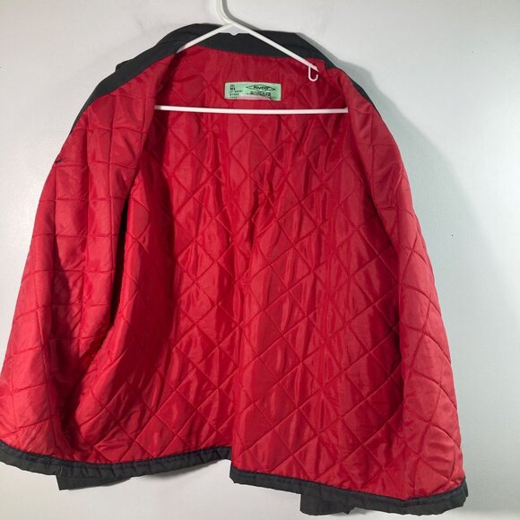 Mens Vintage Rivco Insulated Work Utility Jacket Green Red 2XL Polyester Cotton - Picture 3 of 10